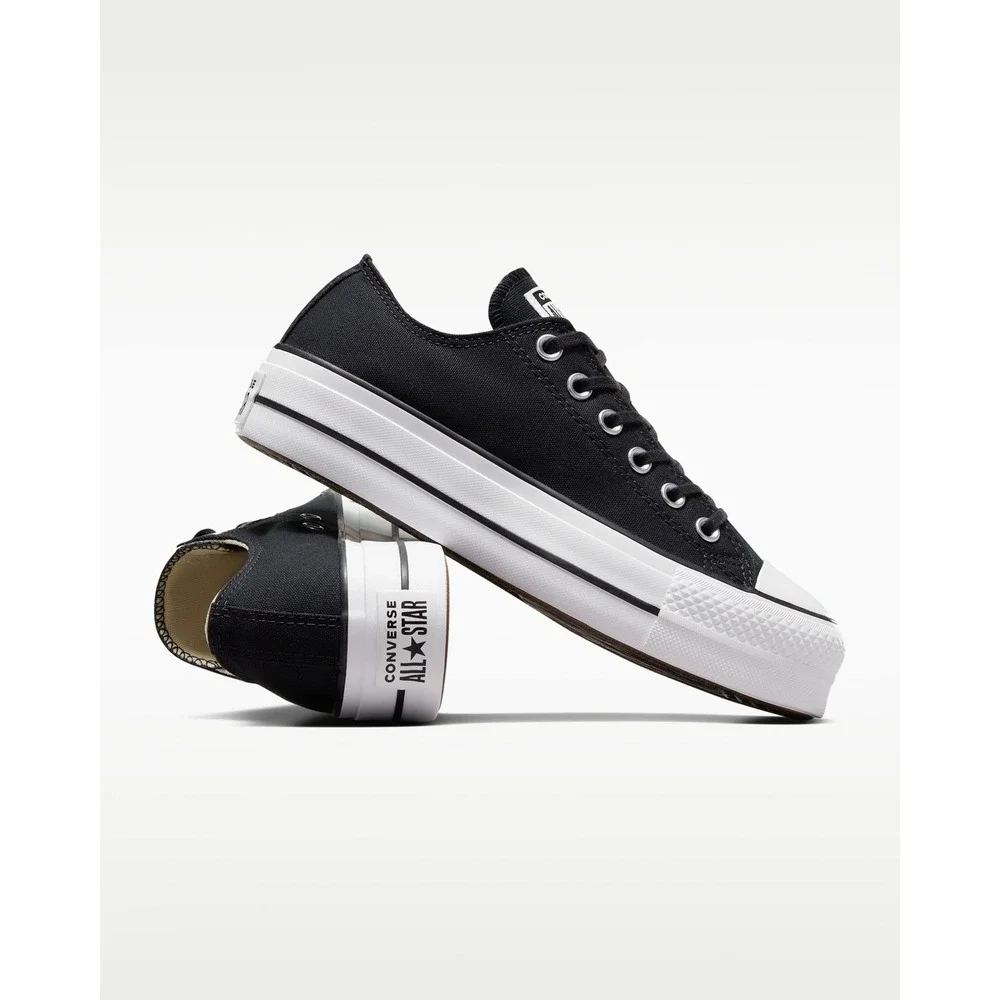 Converse Womens Sz 5 Chuck Taylor All Star Lift Platform Sneaker Canvas Black - Picture 7 of 7